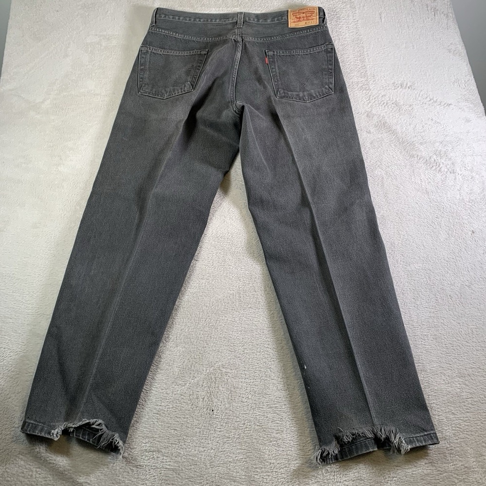 Vintage Levis 550 Jeans Mens 36x32 Gray Medium Wash Relaxed Tapered Y2K Denim - Picture 13 of 16